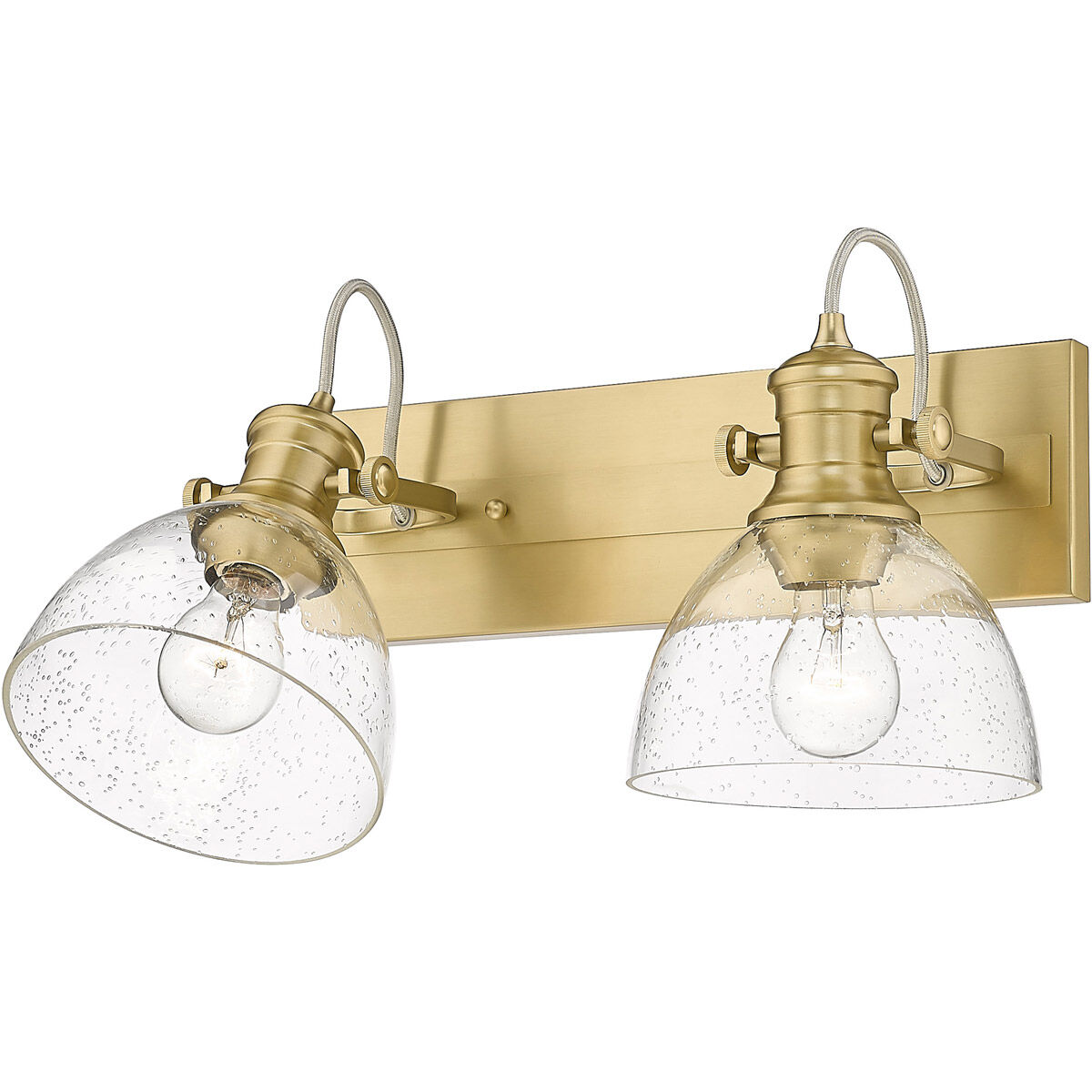 Golden Lighting 3118 BA2 BCB SD Hines 2 Light 18 inch Brushed Champagne Bronze Bath Vanity Wall Light